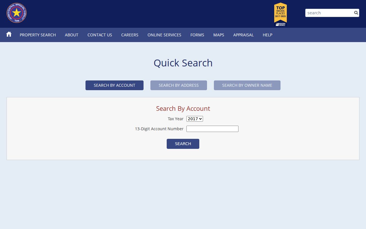 Pasadena residents directory HCAD property search tabs