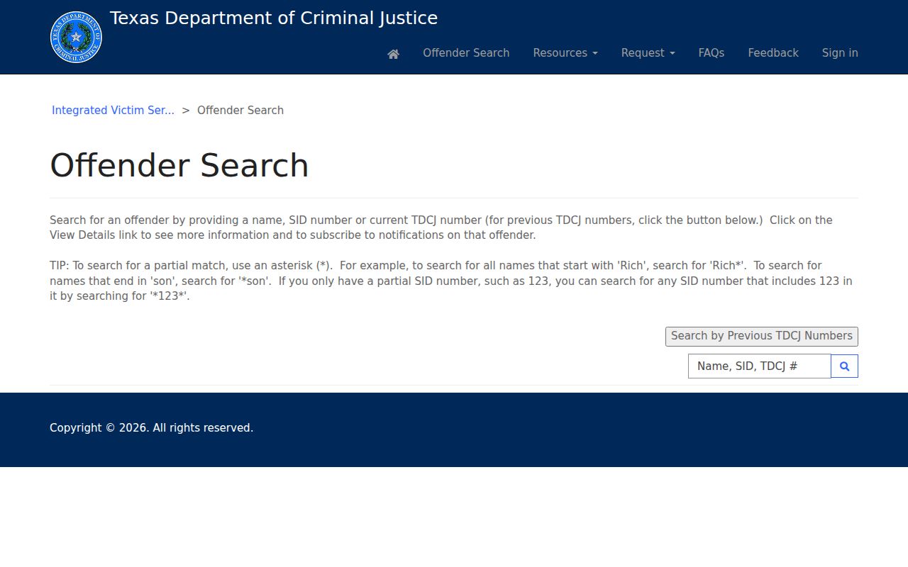 Pasadena residents directory TDCJ offender search fields